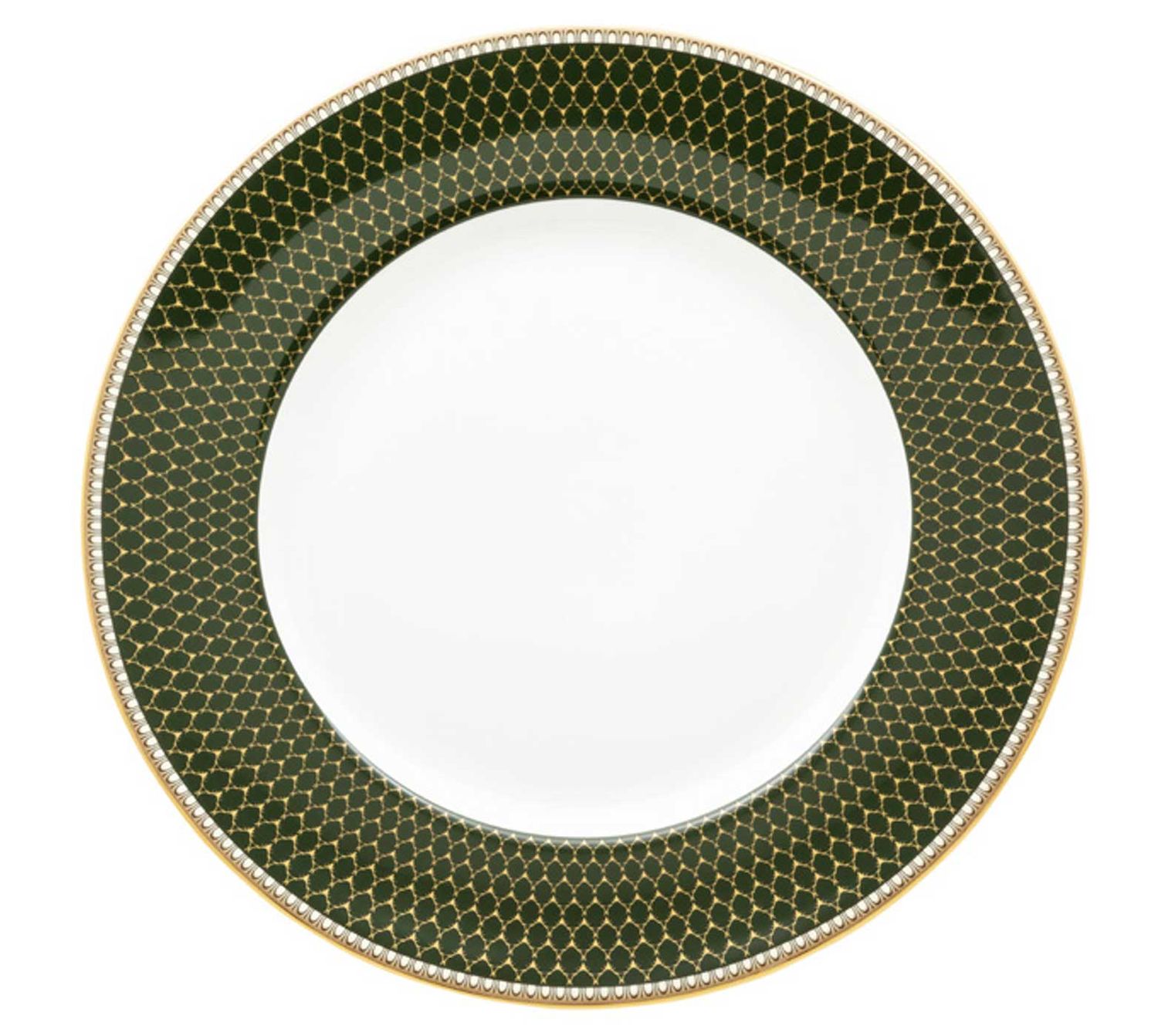 Halcyon Days Antler Trellis Dark Green Gold 10 Inch Plate BCGAT09DPG, 5056327817598