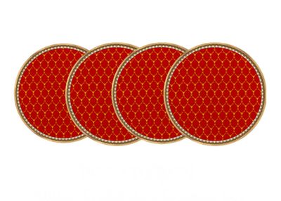 Halcyon Days Antler Trellis Red Coaster Set BCGAT06SCN, 5060171161103