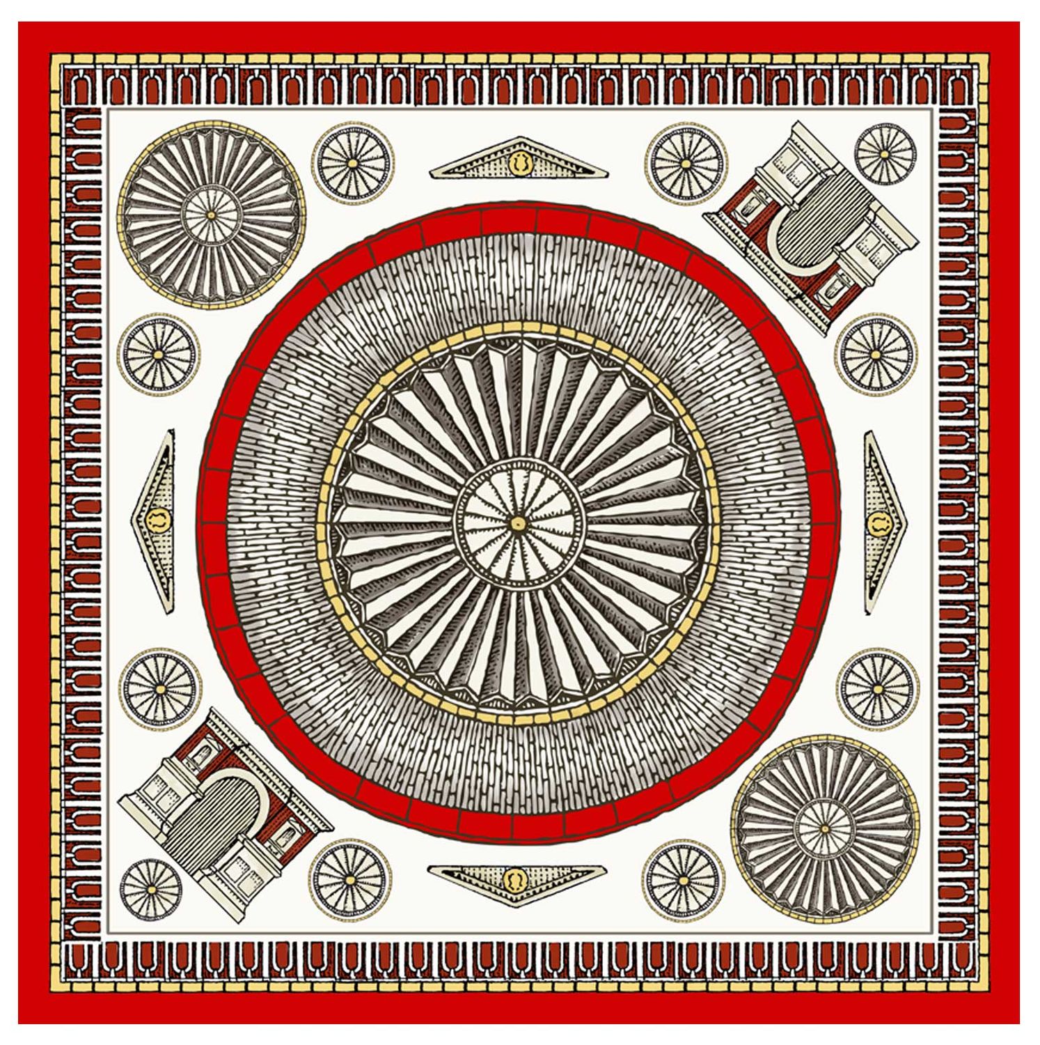 Halcyon Days Royal Albert Hall 45 x 45cm 100% Silk Mini Scarf SARAH06SS45, 5055273107296