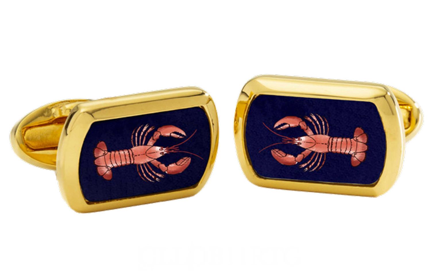 Halcyon Days Lobster Rectangular Cufflinks Black Gold CLLOB11RTG, 5056327817048