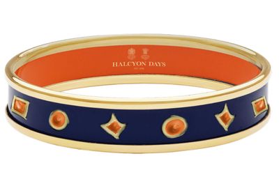 Halcyon Days 1cm Jewels Orange Gold Small Bangle PBTRJ1110GS, 5056327819035