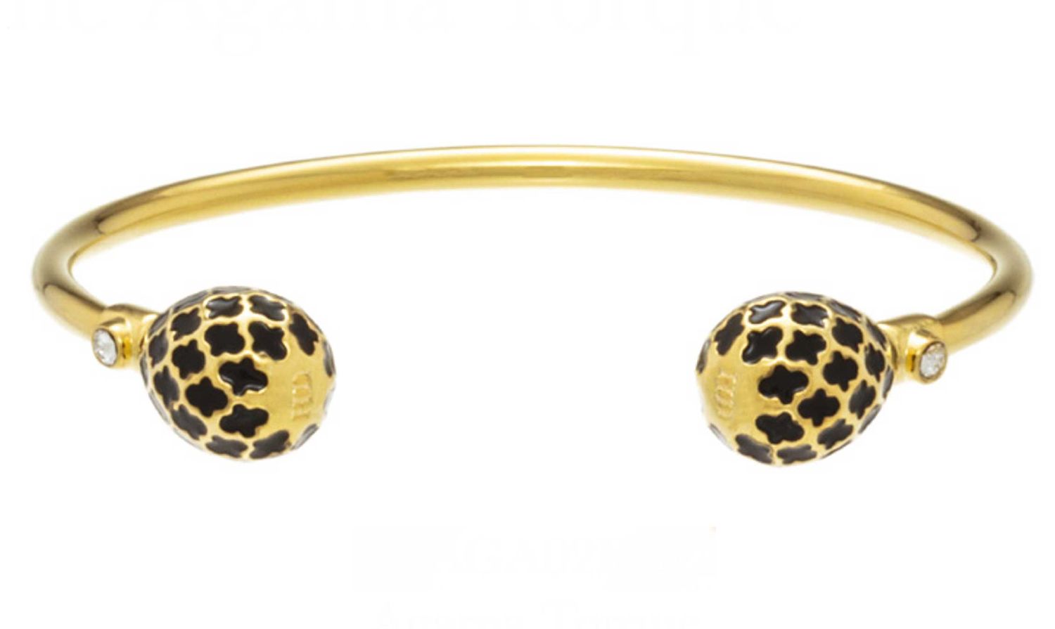 Halcyon Days Agama Black Gold Torque Bangle BRAGA02EGG, 5056327816317