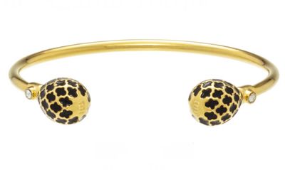 Halcyon Days Agama Black Gold Torque Bangle BRAGA02EGG, 5056327816317