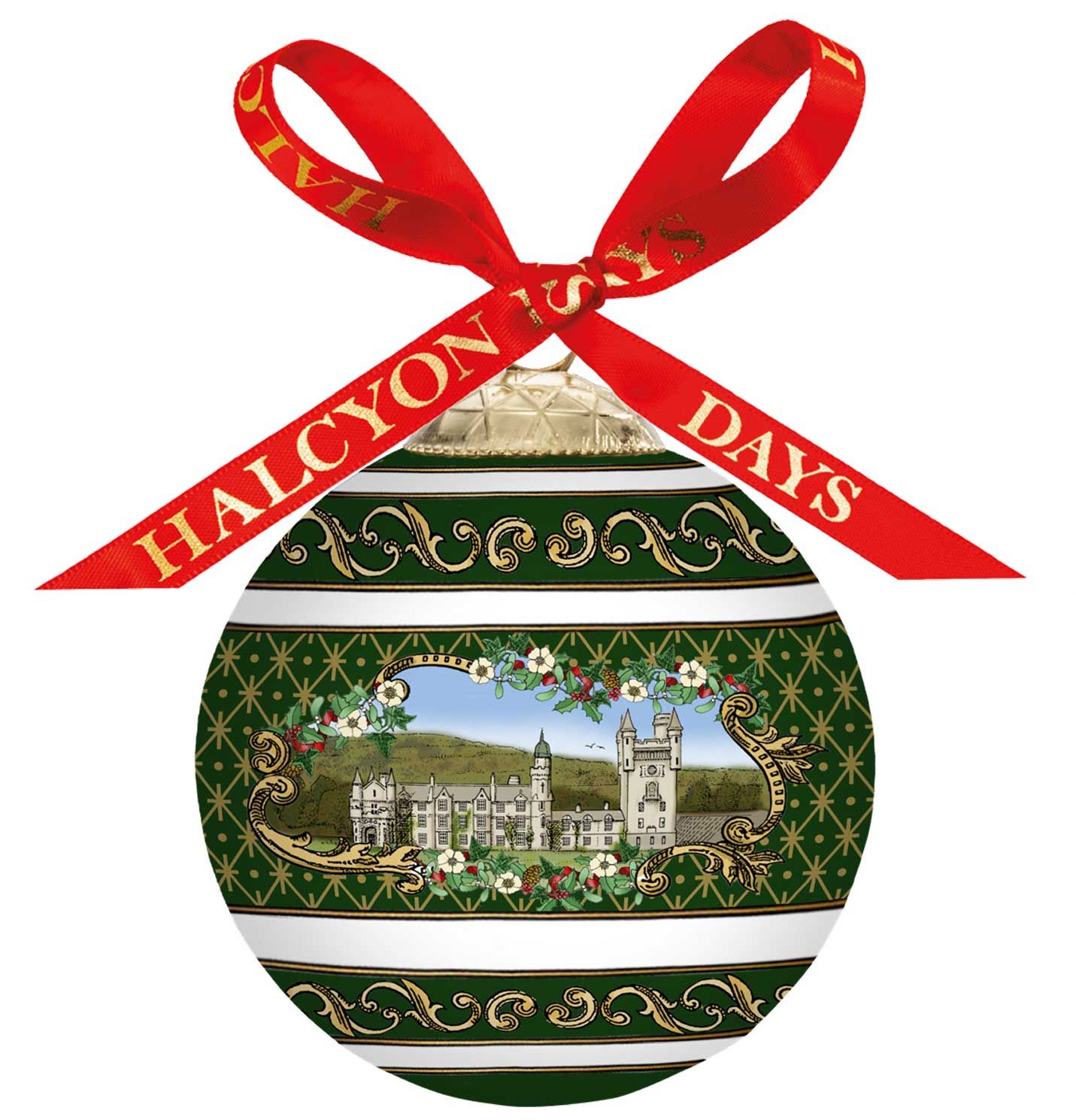 Halcyon Days Balmoral Green 3 Inch Bauble Ornament BCBAL09XBN, 5056327813873