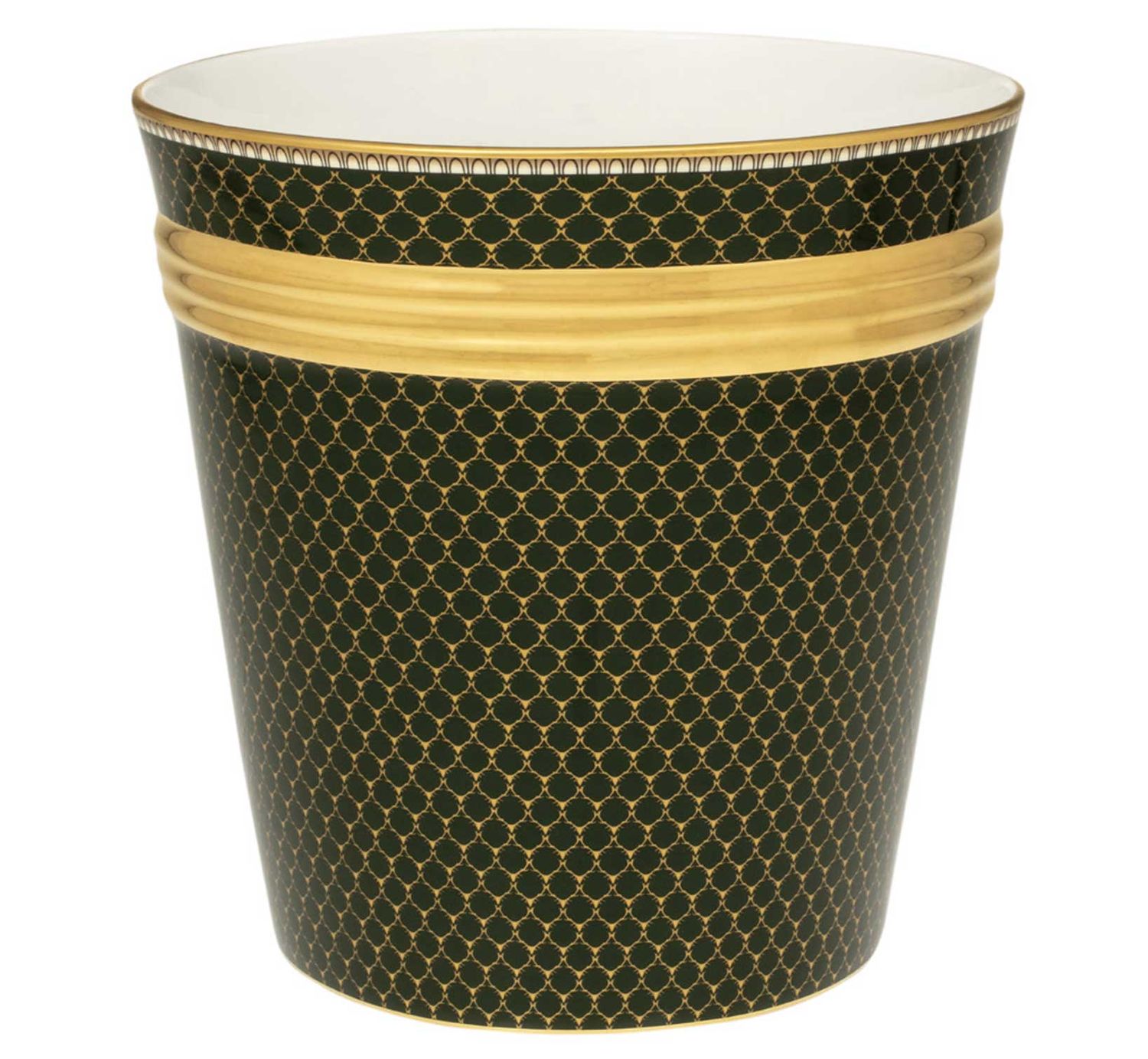 Halcyon Days Antler Trellis Dark Green Gold Cachepot BCGAT09PLG, 5056327817741