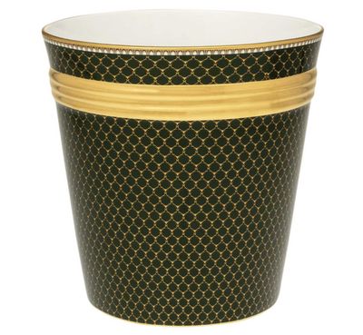 Halcyon Days Antler Trellis Dark Green Gold Cachepot BCGAT09PLG, 5056327817741