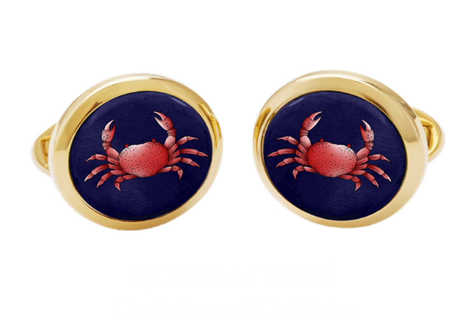Halcyon Days Crab Round Cufflinks CLGCRA11RDG, 5055273107319