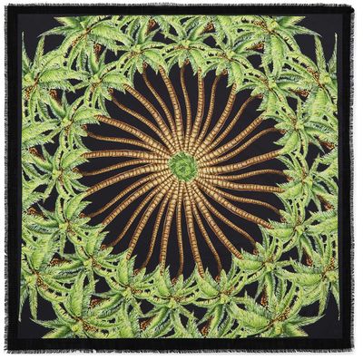 Halcyon Days Radiant Palm Wool/Silk 120 x 120 Scarf SARPA02WS120, 5056327809500