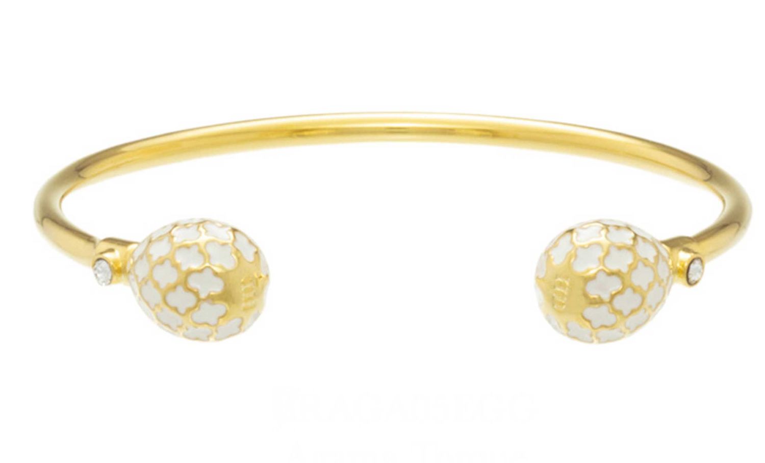 Halcyon Days Agama Cream Gold Torque Bangle BRAGA05EGG, 5056327816324