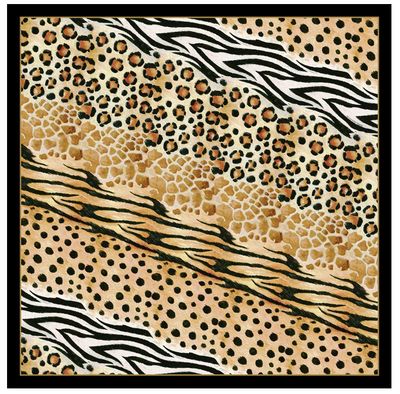 Halcyon Days Mixed Animal Print 90 x 90cm 100% Silk Scarf SAMAP24SS90, 5060171159094