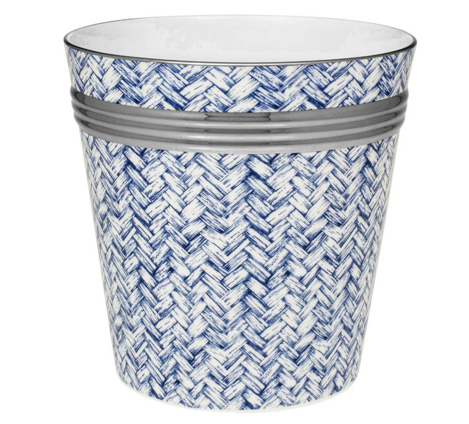Halcyon Days NC Basket Weave Blue Cachepot L/S BCNCB11PLP, 5056327815648