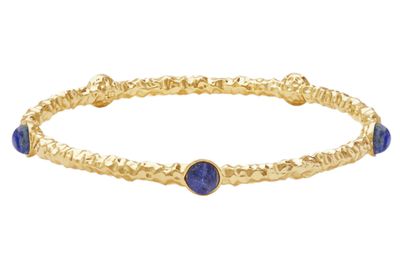 Halcyon Days Cabochon Deep Cobalt Gold Bangle BPCAB18HTG, 5056327815389
