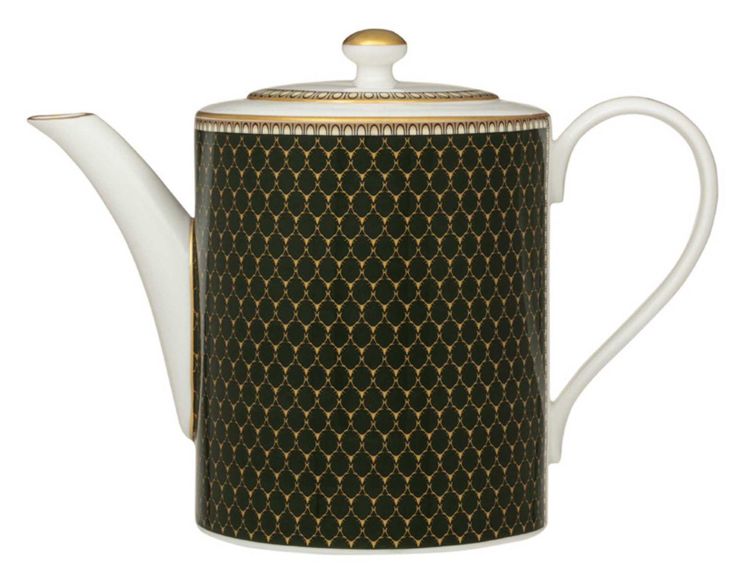 Halcyon Days Antler Trellis Dark Green Gold Teapot BCGAT09TPG, 5056327817642