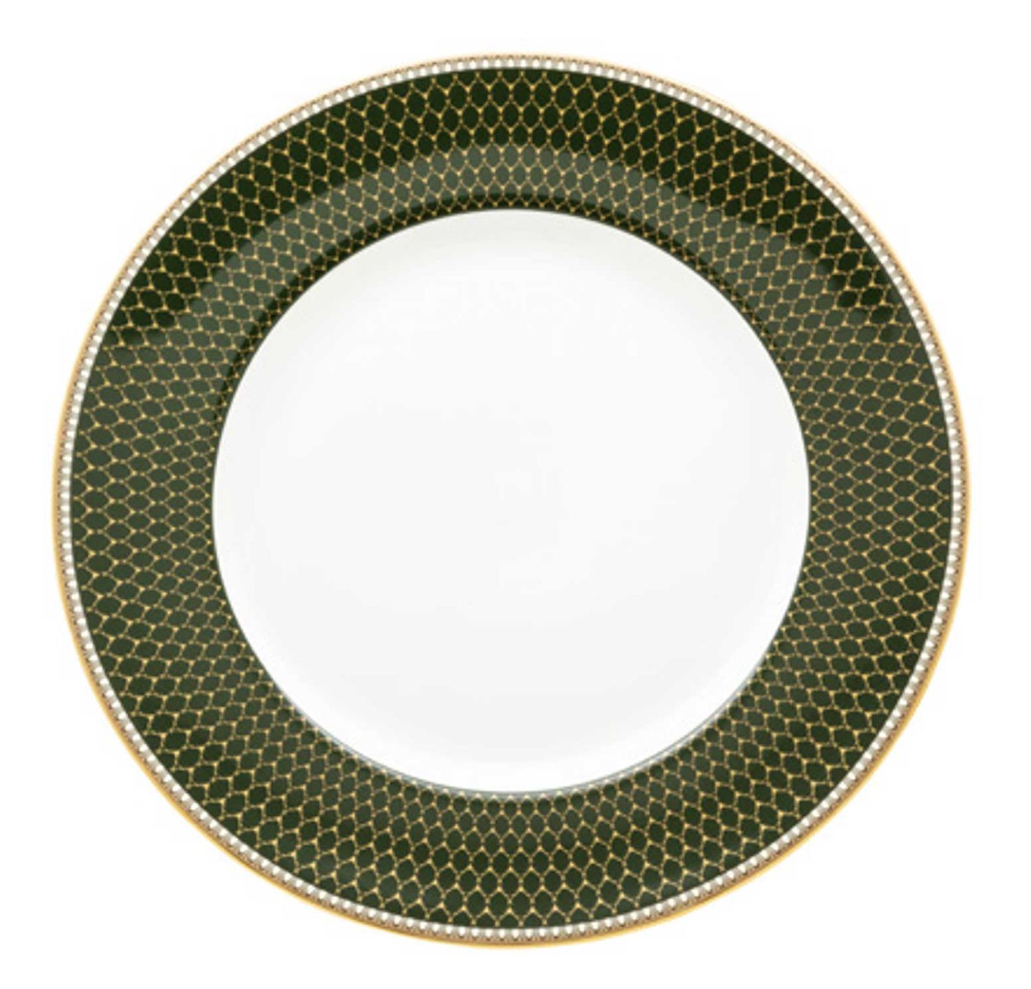 Halcyon Days Antler Trellis Dark Green Gold 6 Inch Plate BCGAT096PG, 5056327817635