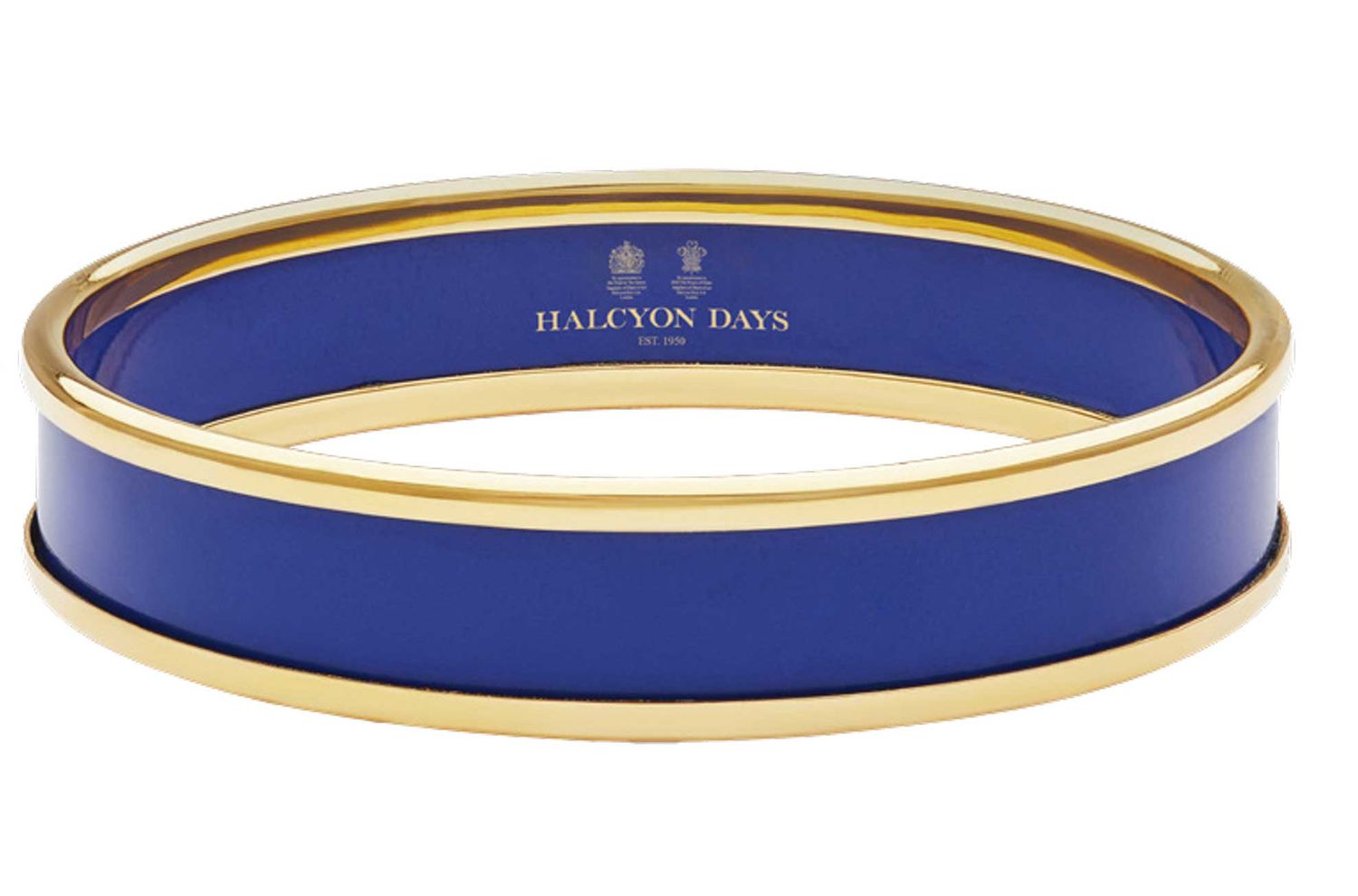Halcyon Days 1cm Deep Cobalt Gold Medium Bangle PBPLA1810GM, 5056327812517