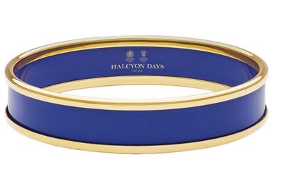 Halcyon Days 1cm Deep Cobalt Gold Medium Bangle PBPLA1810GM, 5056327812517