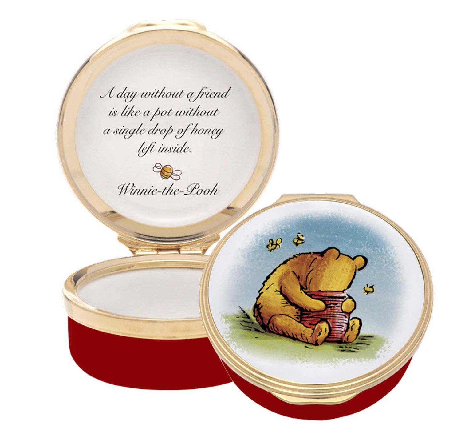 Halcyon Days Winnie the Pooh Pot Without Honey Enamel Box ENPWH0101G, 5056327820765