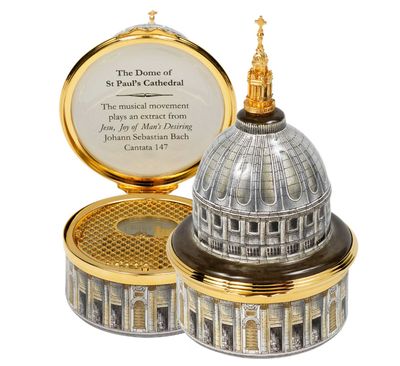 Halcyon Days St Paul&#39;s Cathedral Musical Box plays Jesu Joy ENSPC0133MG, 5056327812784