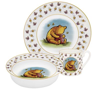 Halcyon Days Winnie the Pooh 3pce Baby Set BCWTP03B3C, 5056327821779