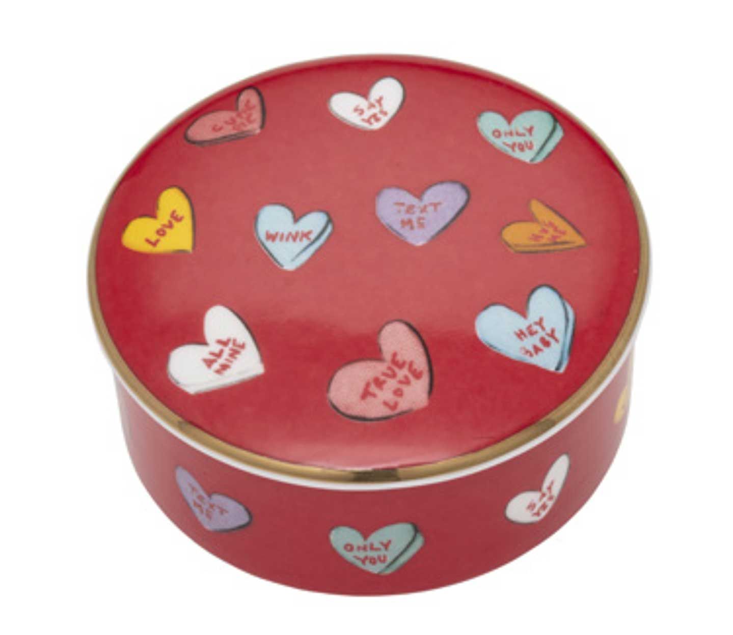 Halcyon Days True Love Red Round Trinket Box BCTRL06RBG, 5056327803119