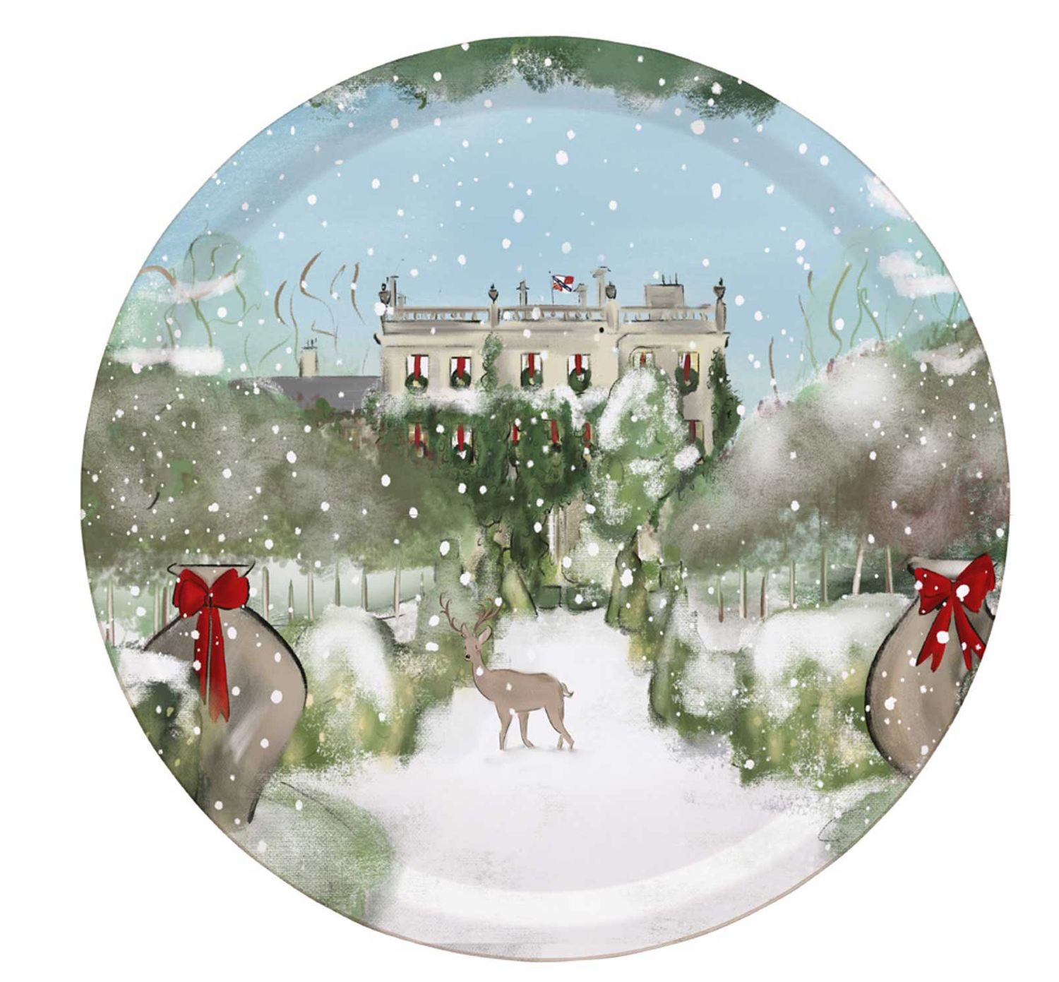 Halcyon Days Highgrove at Christmas Birchwood Tray TRHAC01RT, 5056327820703