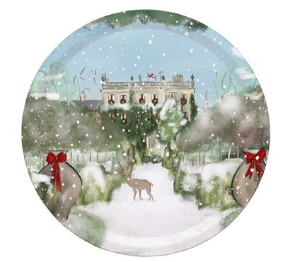 Halcyon Days Highgrove at Christmas Birchwood Tray TRHAC01RT, 5056327820703