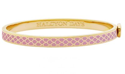 Halcyon Days 6mm Salamander Pink Gold Hinged Bangle HBSSA2606G, 5056327815372
