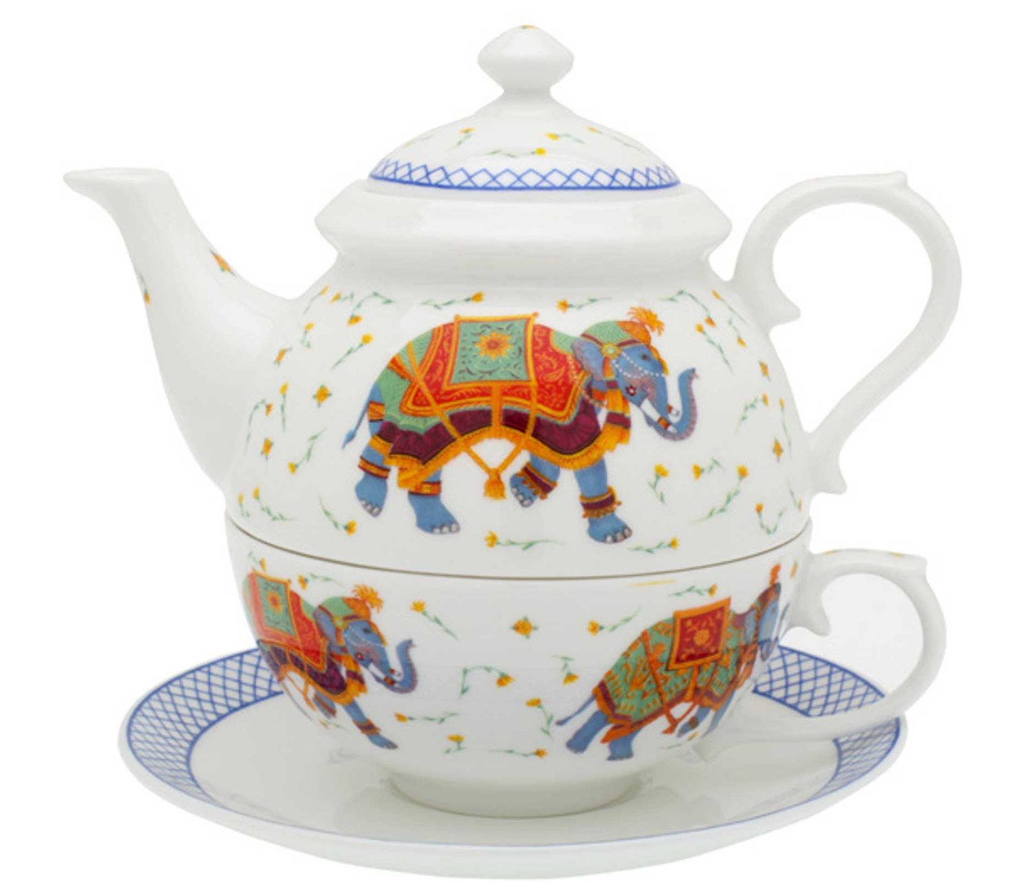 Halcyon Days Ceremonial Indian Elephant White Tea for One BCCIE03TON, 5060171135197
