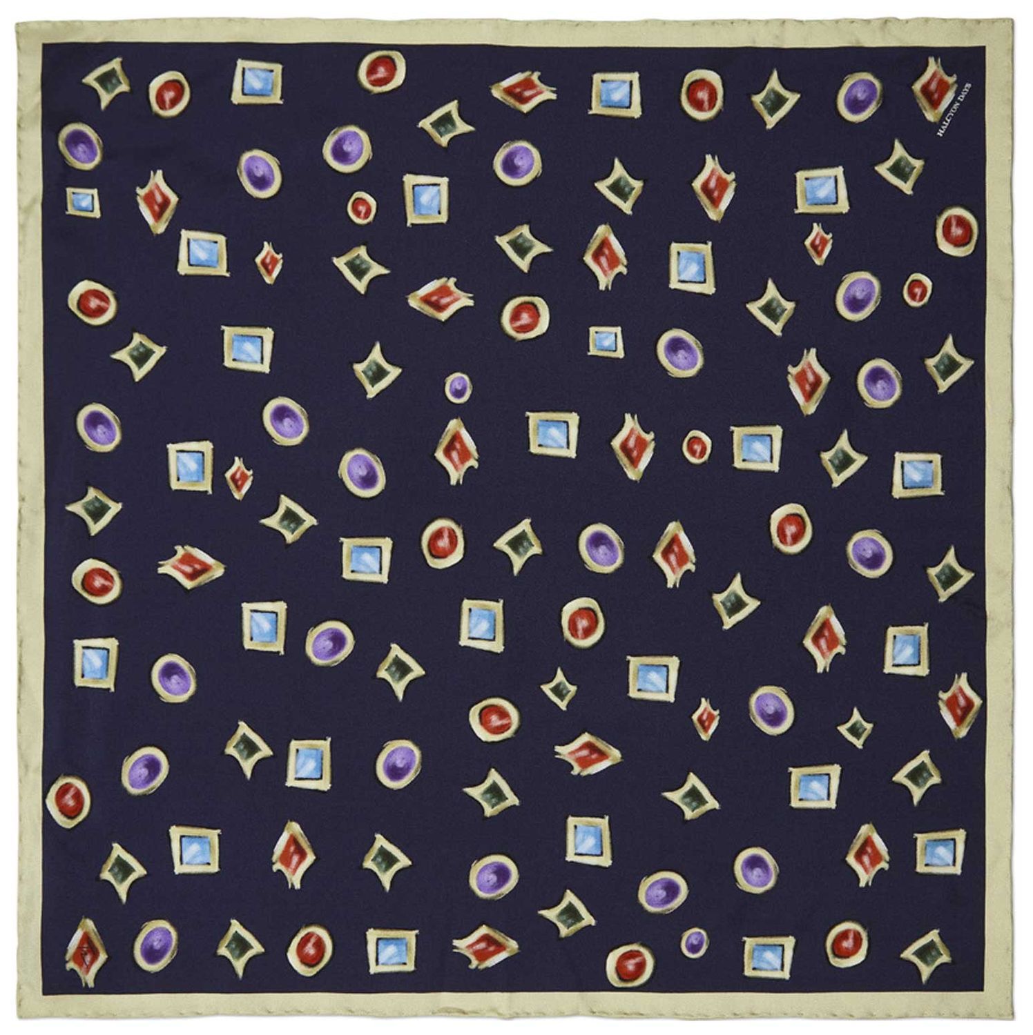 Halcyon Days Jewels 45 x 45cm 100% Silk Mini Scarf SATRJ01SS45, 5056327816904