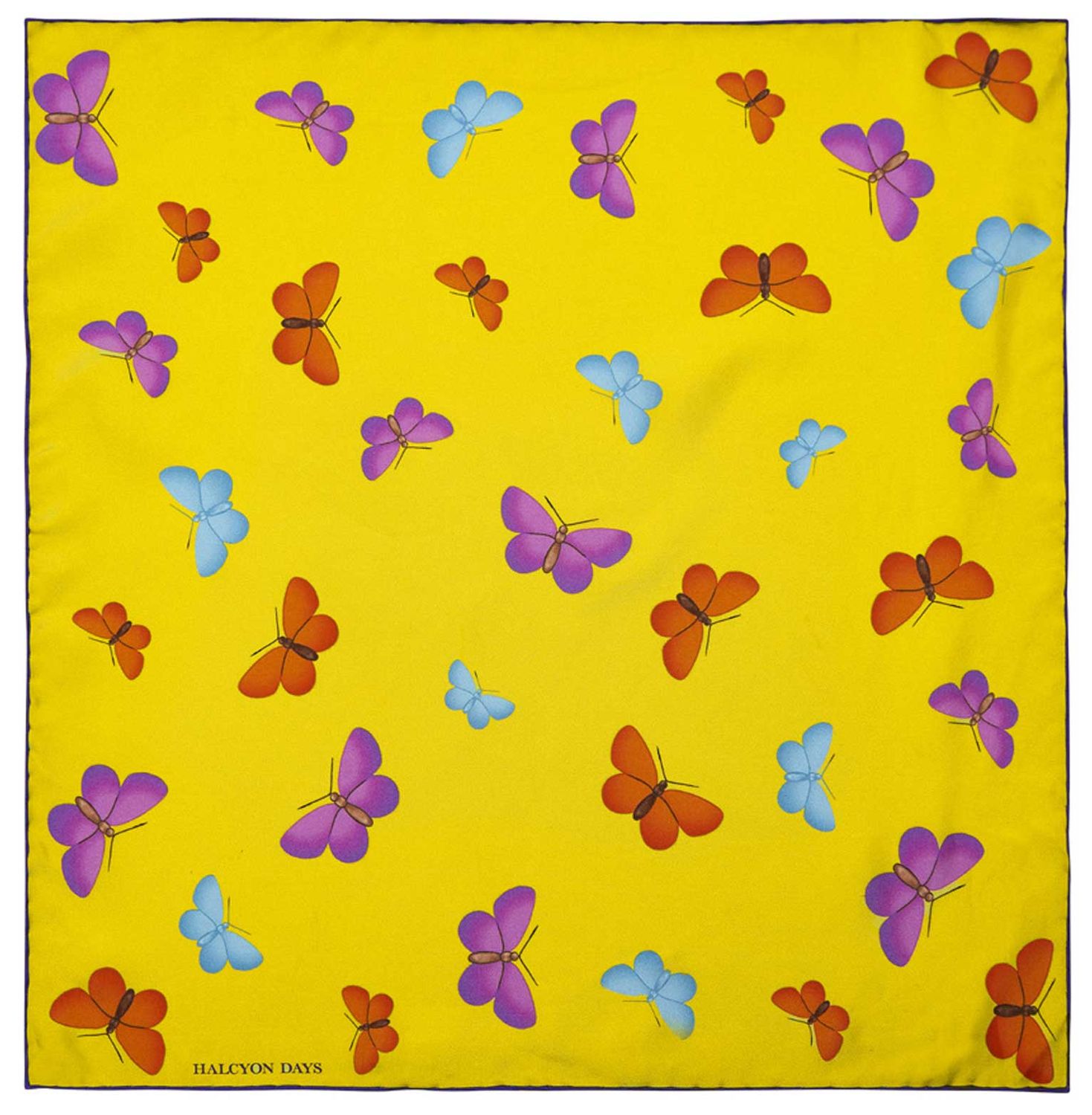 Halcyon Days Butterfly Buttercup 45 x 45cm 100% Silk Mini Scarf SABUT20SS45, 5056327816928