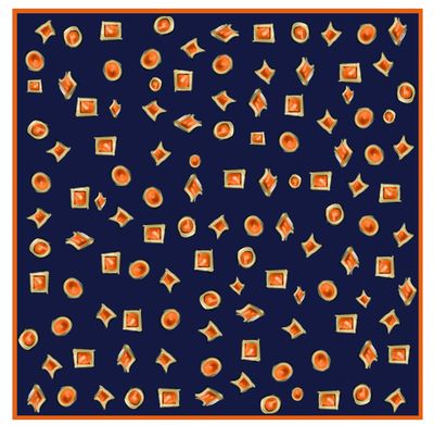 Halcyon Days Jewels Orange 45 x 45cm 100% Silk Mini Scarf SATRJ11SS45, 5056327818700