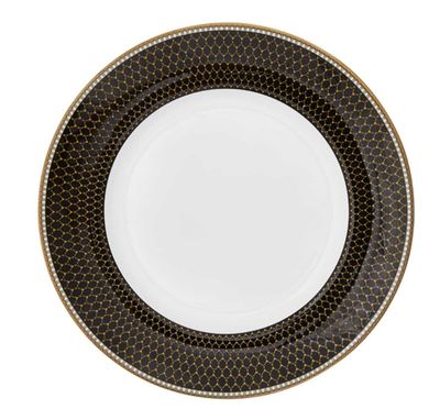 Halcyon Days Antler Trellis Black Gold 10 Inch Dinner Plate BCGAT02DPG, 5060171158486