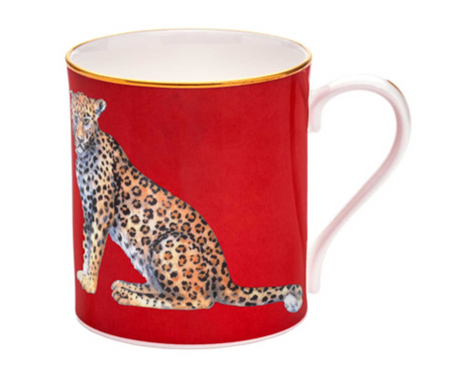 Halcyon Days Twin Leopard Red Mug BCMWL06MGG, 5060171134534