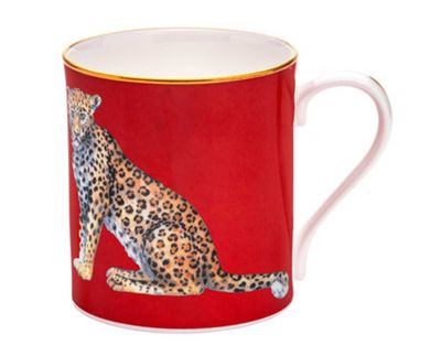 Halcyon Days Twin Leopard Red Mug BCMWL06MGG, 5060171134534