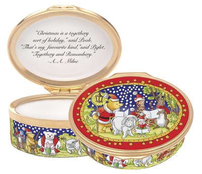 Halcyon Days Togethery sort of Christmas Enamel Box ENTSC0102G, 5056327821984