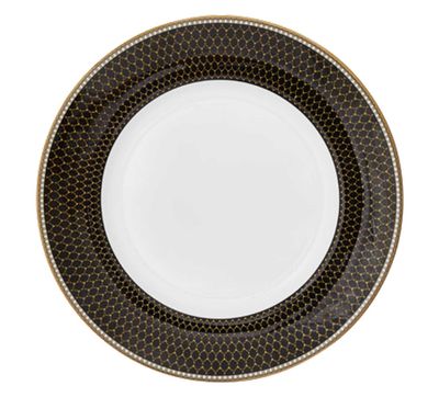 Halcyon Days Antler Trellis Black Gold 6 Inch Plate BCGAT026PG, 5060171158479