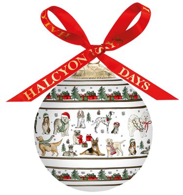 Halcyon Days Festive Furry Friends 3 Inch Bauble Ornament BCFFF01XBN, 5056327822288