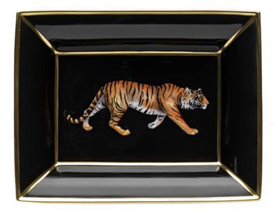 Halcyon Days Tiger Black Trinket Tray BCMWT02TTG, 5060171159513