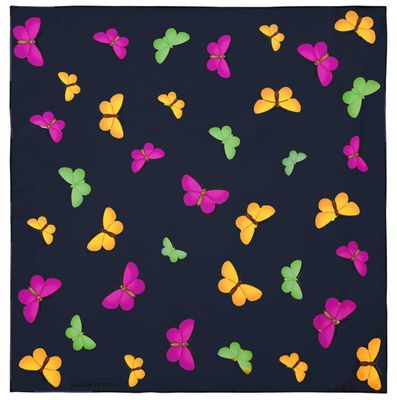 Halcyon Days Butterfly Estate Blue 45 x 45cm 100% Silk Mini Scarf SABUT48SS45, 5055273107272