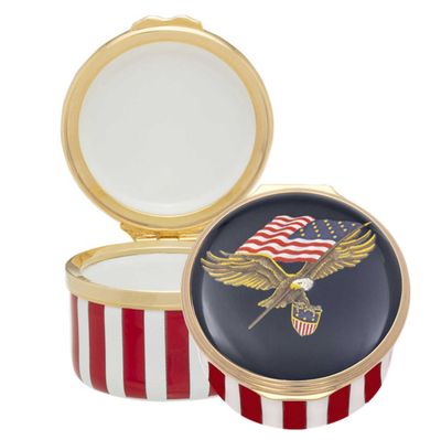Halcyon Days Star Spangled Banner Enamel Box ENSSB0101G, 5056327819929
