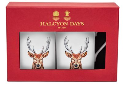 Halcyon Days Woodland Wildlife Stag Mug Set of 2 BCWST03MSN, 5056327822325