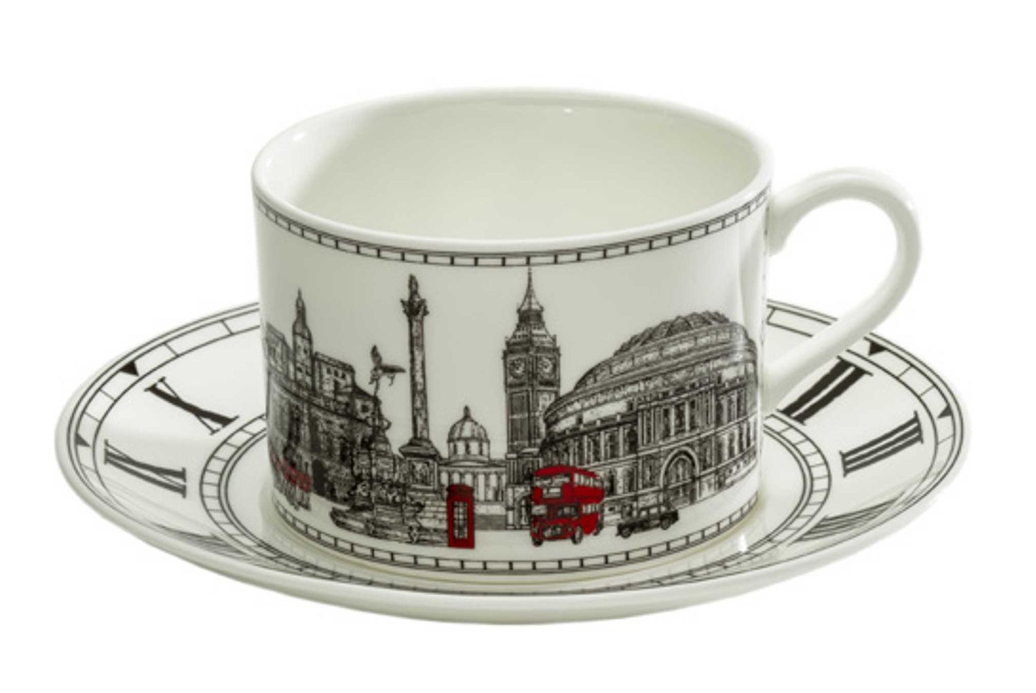 Halcyon Days The London Icons Teacup &amp; Saucer BCLON03TSN, 5060171101130