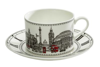 Halcyon Days The London Icons Teacup &amp; Saucer BCLON03TSN, 5060171101130
