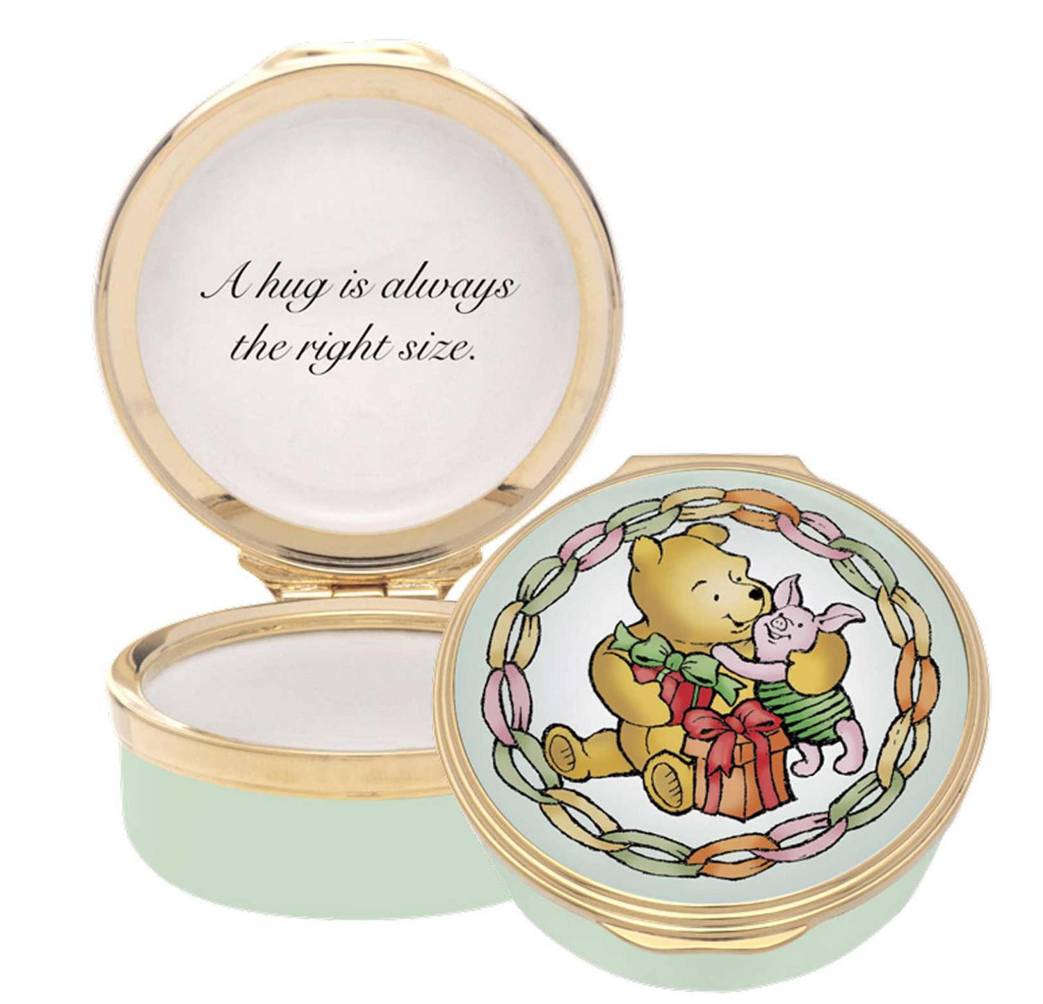 Halcyon Days Winnie The Pooh Hug Enamel Box ENWTH0901G, 5056327821908