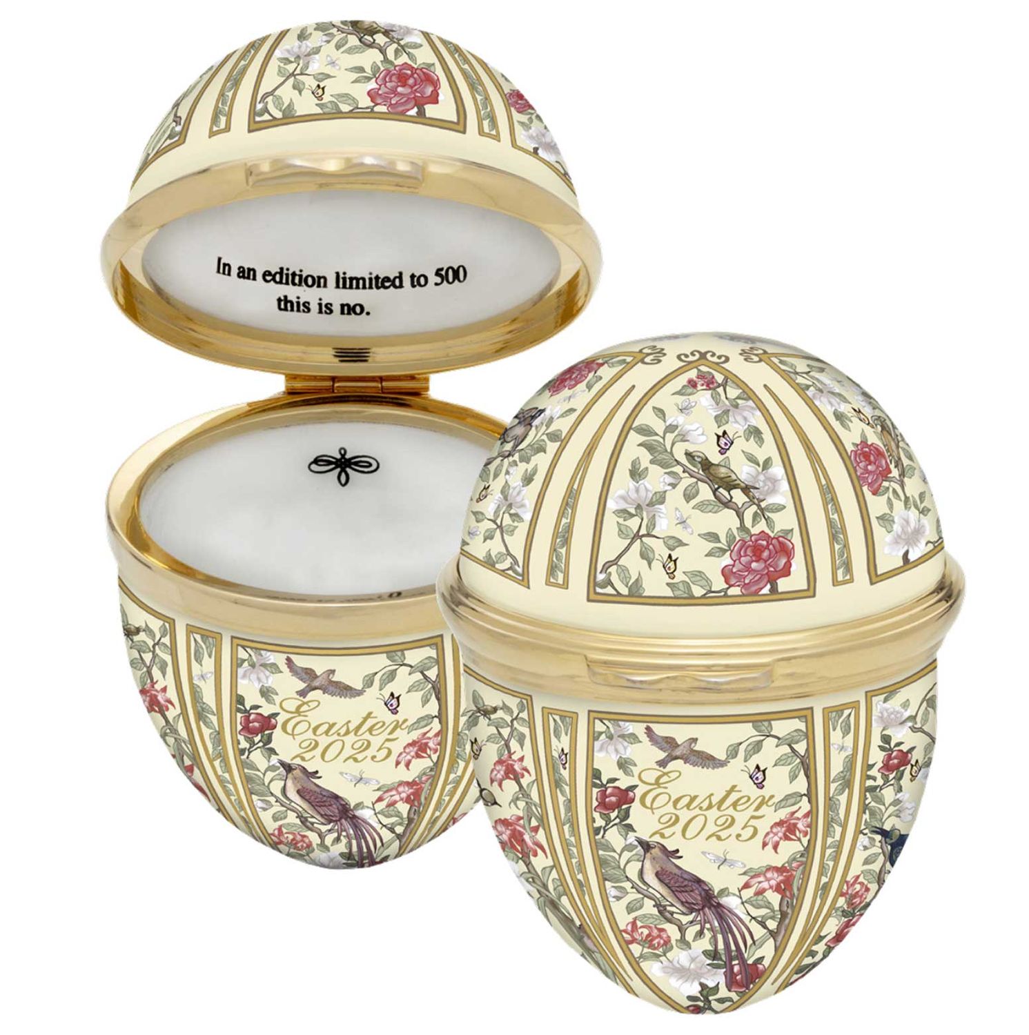 Halcyon Days 2025 Annual Easter Egg Enamel Box ENEG250108G, 5056327820826