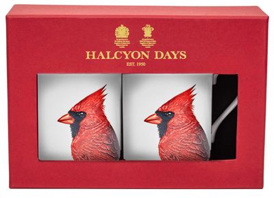 Halcyon Days Woodland Wildlife Red Cardinal Mug Set of 2 BCWWC03MSN, 5056327822318