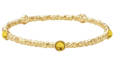 Halcyon Days Cabochon Citrine Gold Bangle BPCAB37HTG, 5055273107104
