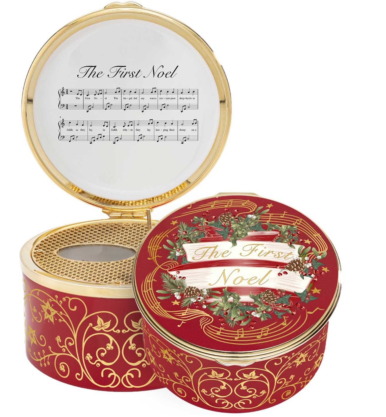 Halcyon Days The First Noel Musical Enamel Box ENTFN0151MG, 5056327821960