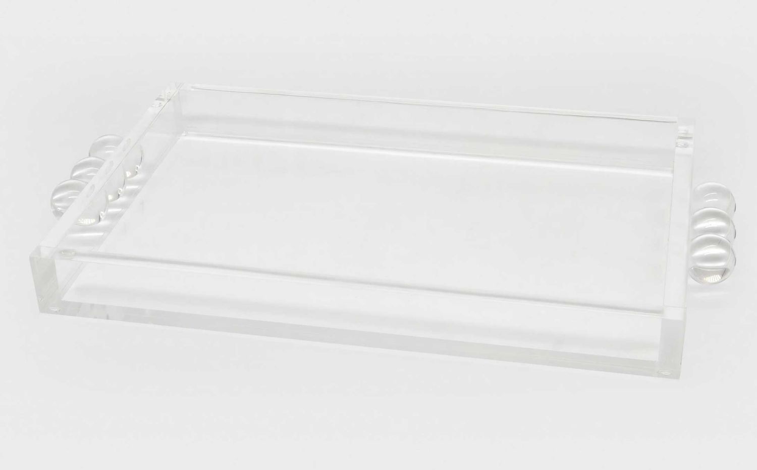 Tizo Acrylic Tray with Bubble Handles Clear 12 x 8 Inch HA225CLTY