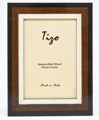Tizo Italian Wood Picture Frame Black Brown 4 x 6 Inch NE20BRN46